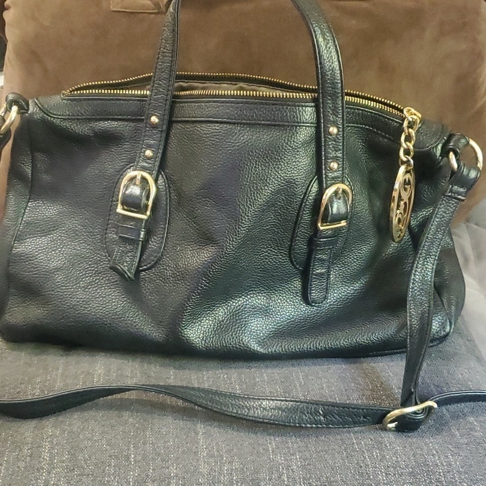 Authentic Black Genuine Leather Onna Ehrlich Bag